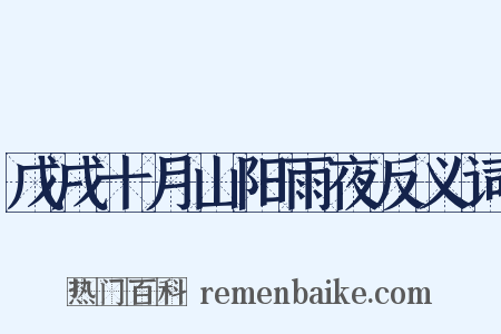 戊戌十月山阳雨夜反义词是什么意思的图片